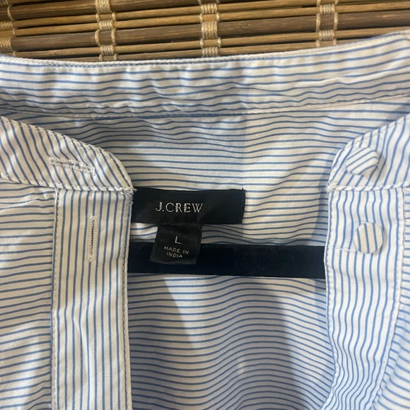 J. Crew Light Blue Pinstripe Blouse - Picture 2 of 4